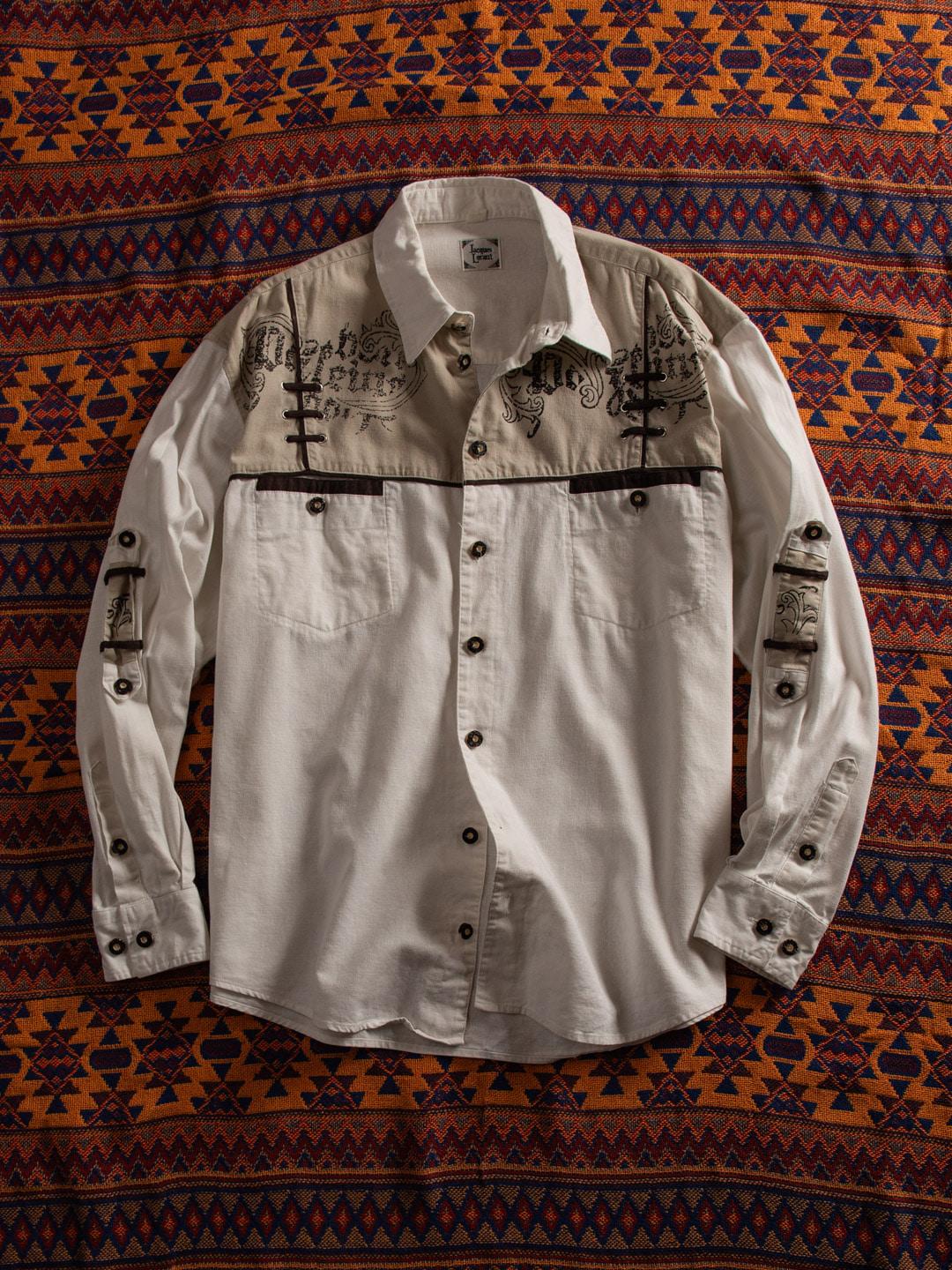 Embroidery Linen Western Shirt 14582