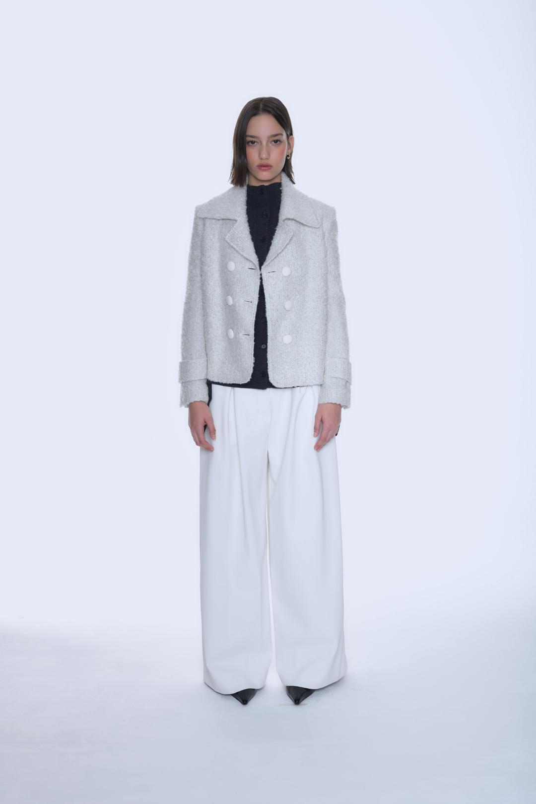 RN SUSTAINABLE ALPACA BLEND WOOL JACKET (WHITE)