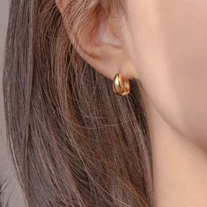 [고윤정, 혜리, 선미, 박규영, 강한나, 김세정 착용] ROUND DROP RING-S