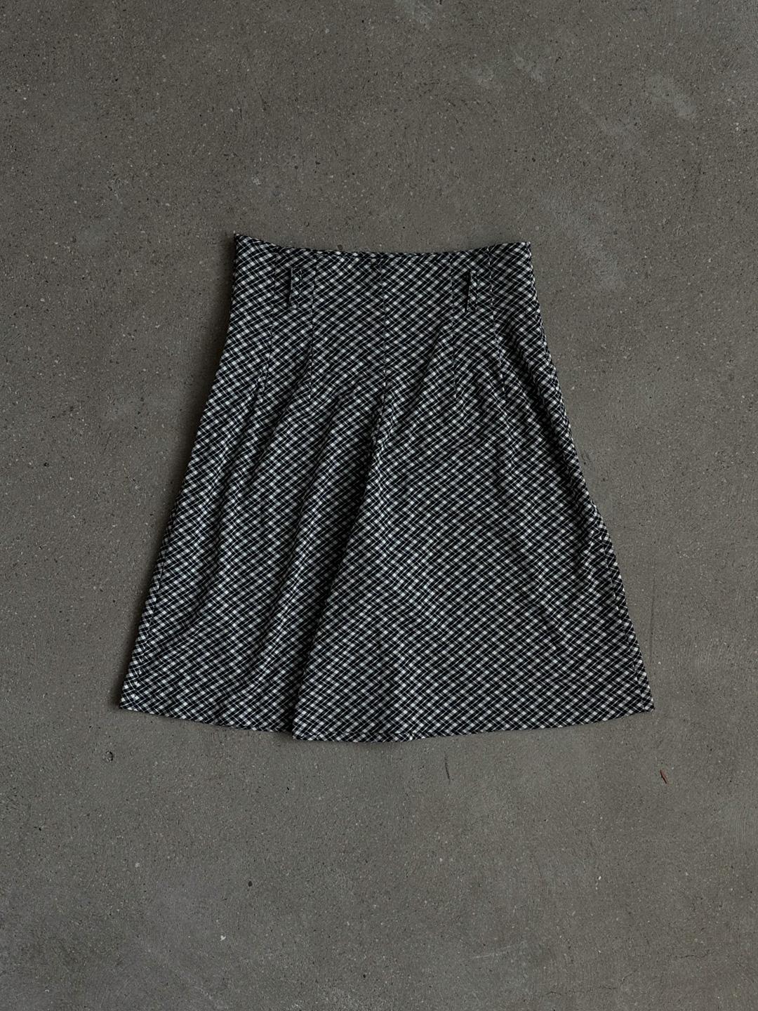 Argyle Pattern Skirt Pants 0751 W