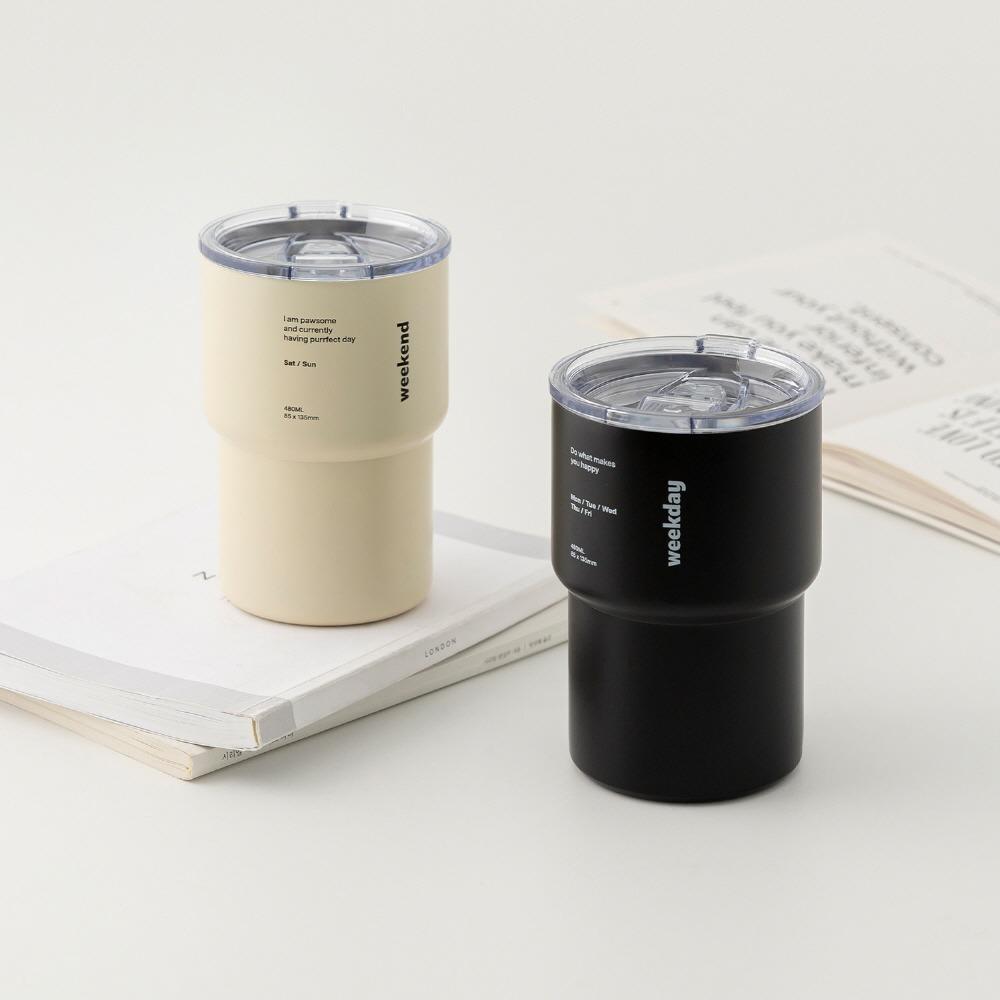 위크 스텐 텀블러 480ml (2color)