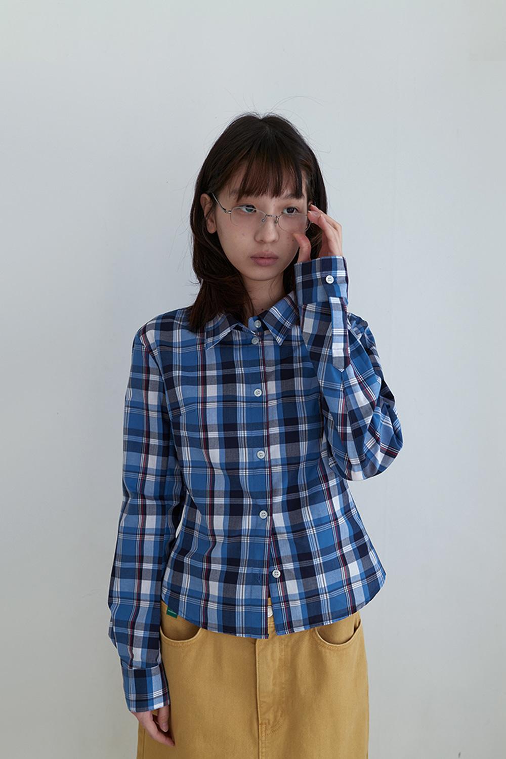 32. Classic check shirt _ Blue check