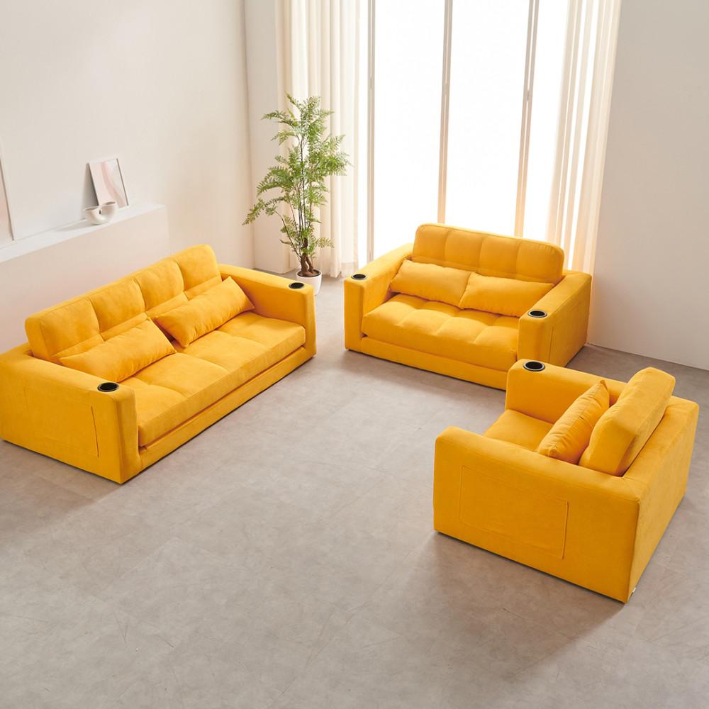 수오 홈즈 홈바형 생활발수 접이식 패브릭 소파베드 1인용 2인용 3인용