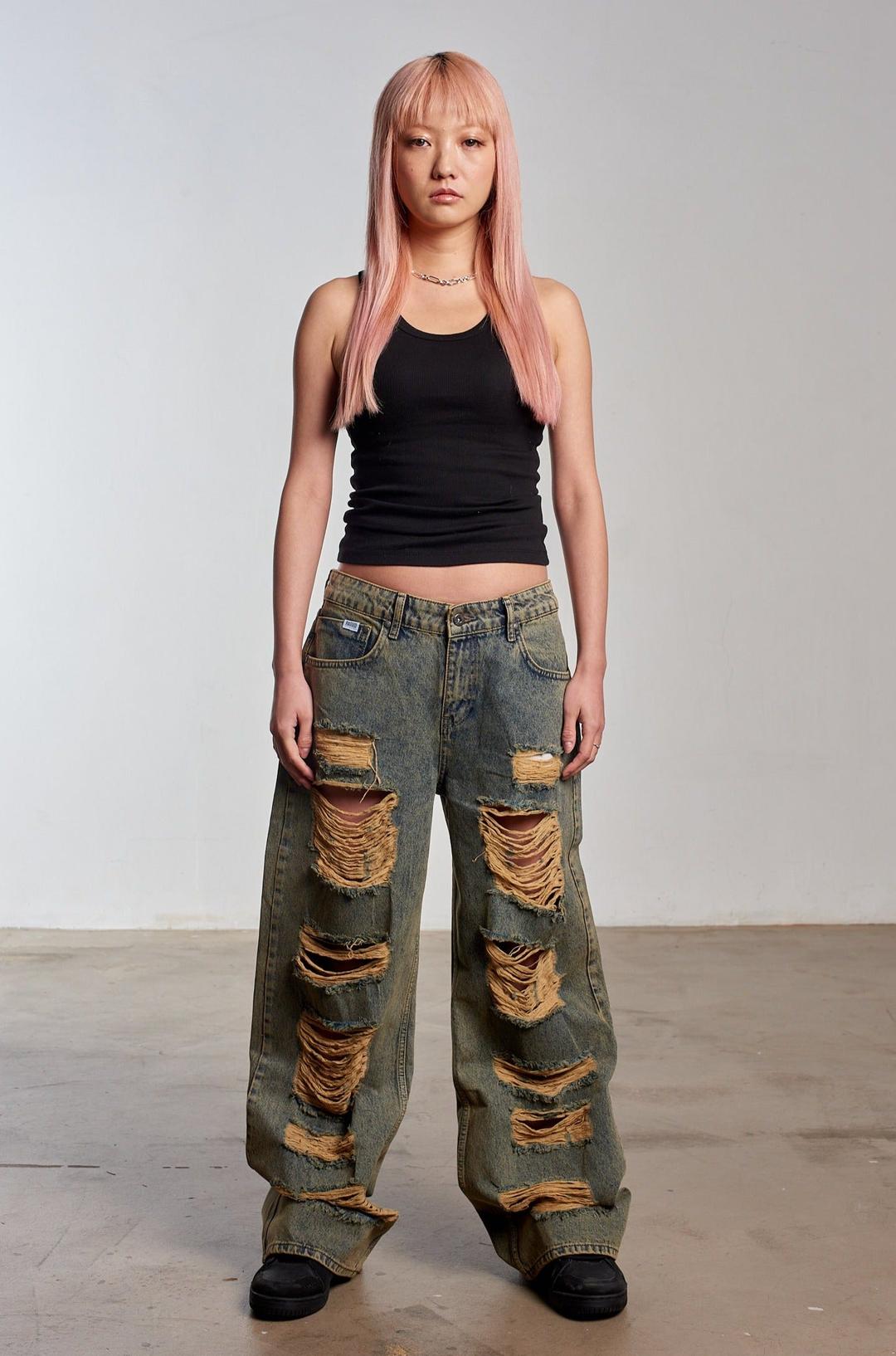 Dirty Wash Shredded Release Jean - 24