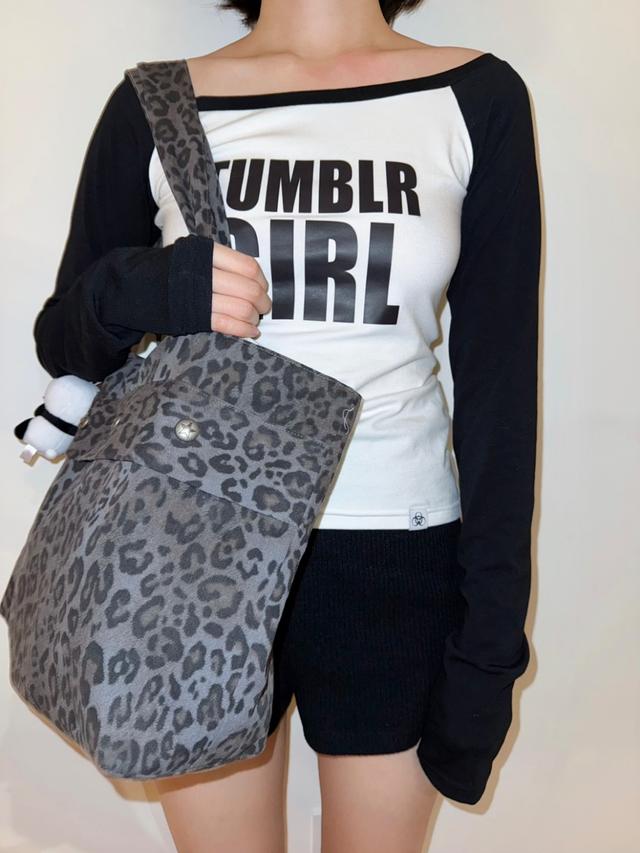 (pre-order) leopard star snap bag - 3colors