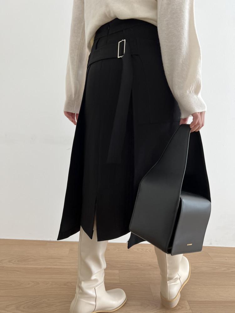 DANIS MIDI SK 스트랩 미디 스커트