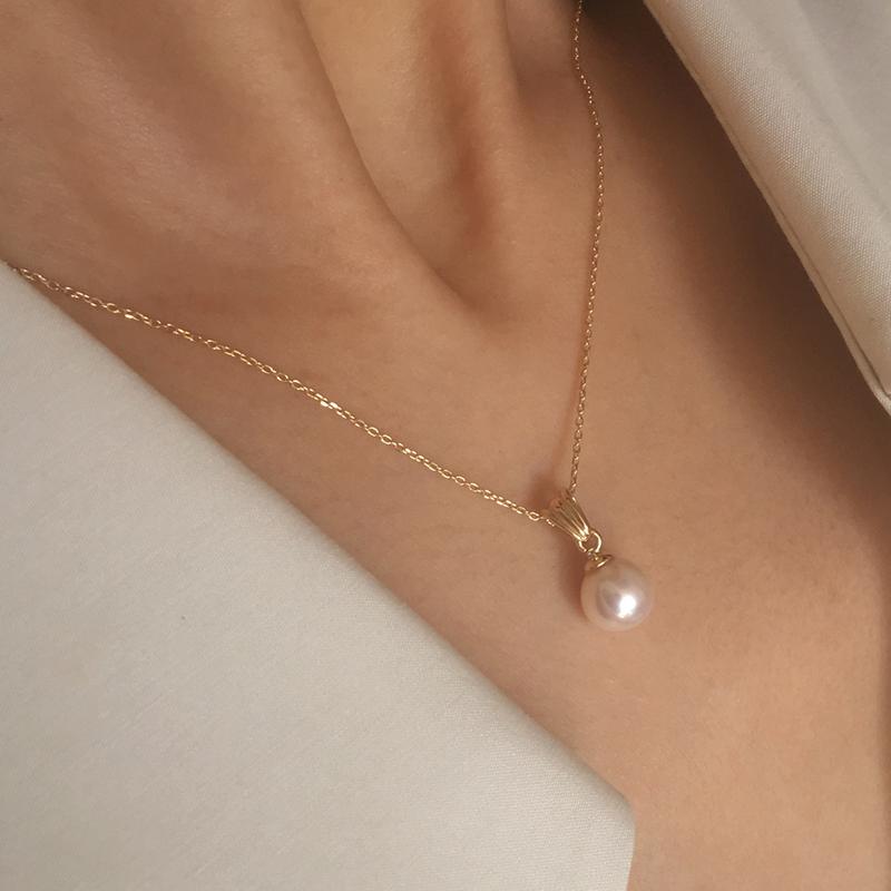 14k classic pearl necklace