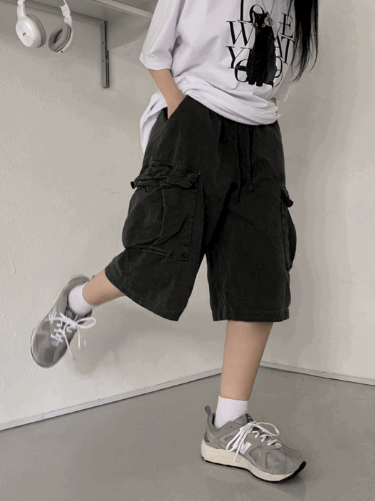 [Unisex] 파이 카고 반바지