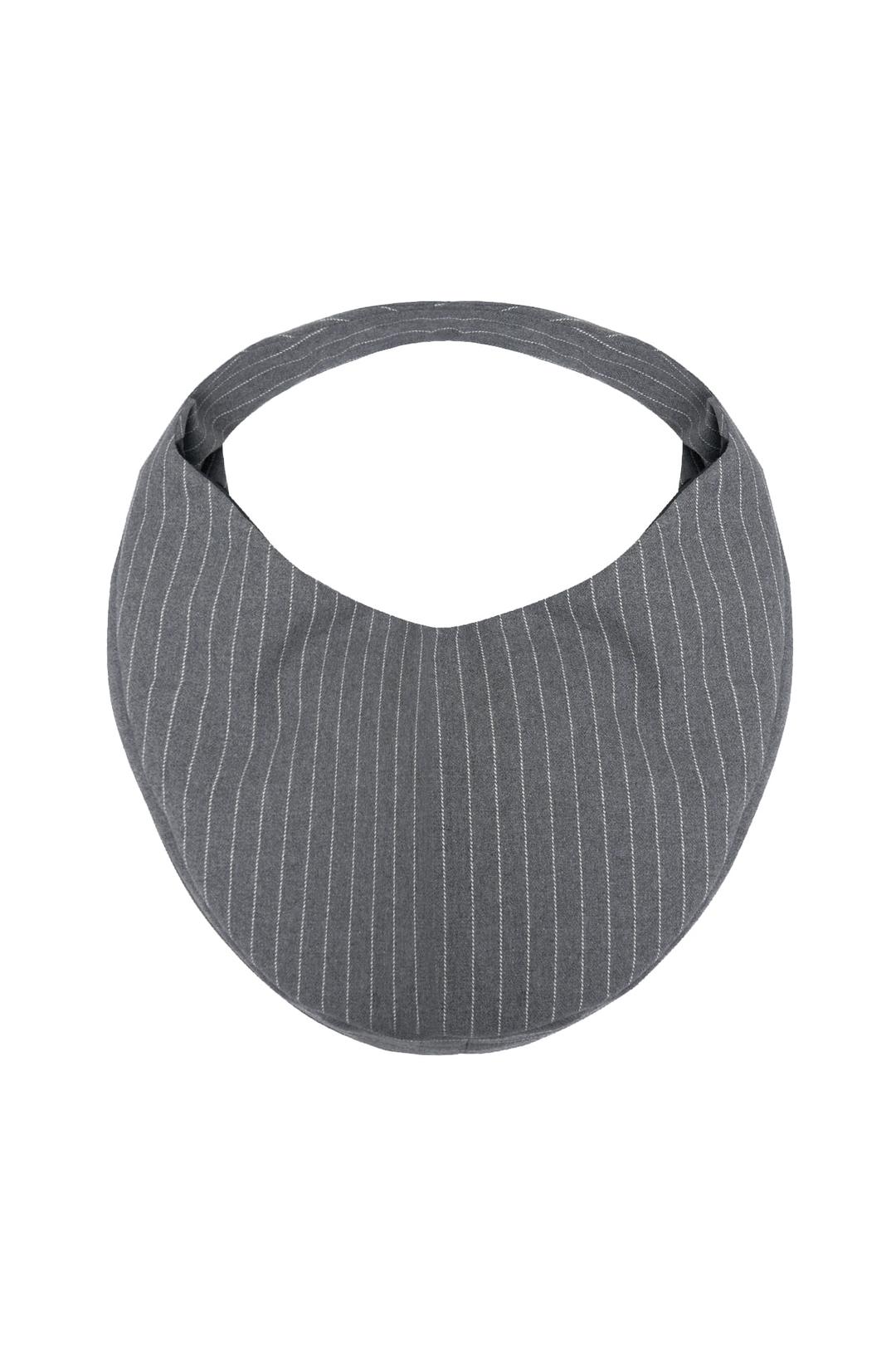 Stripe Padded Crossbody Bag Grey