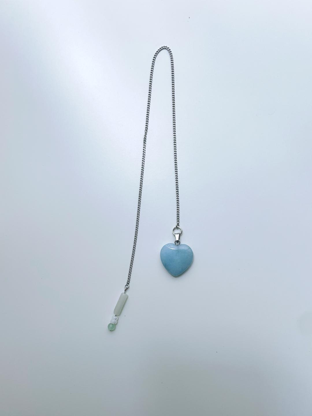 Aquamarine Heart Bookmark