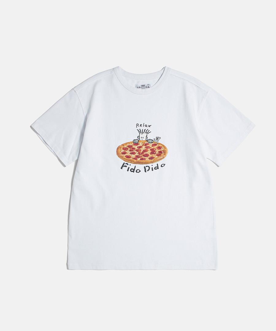 Pizza Graphic Tee White