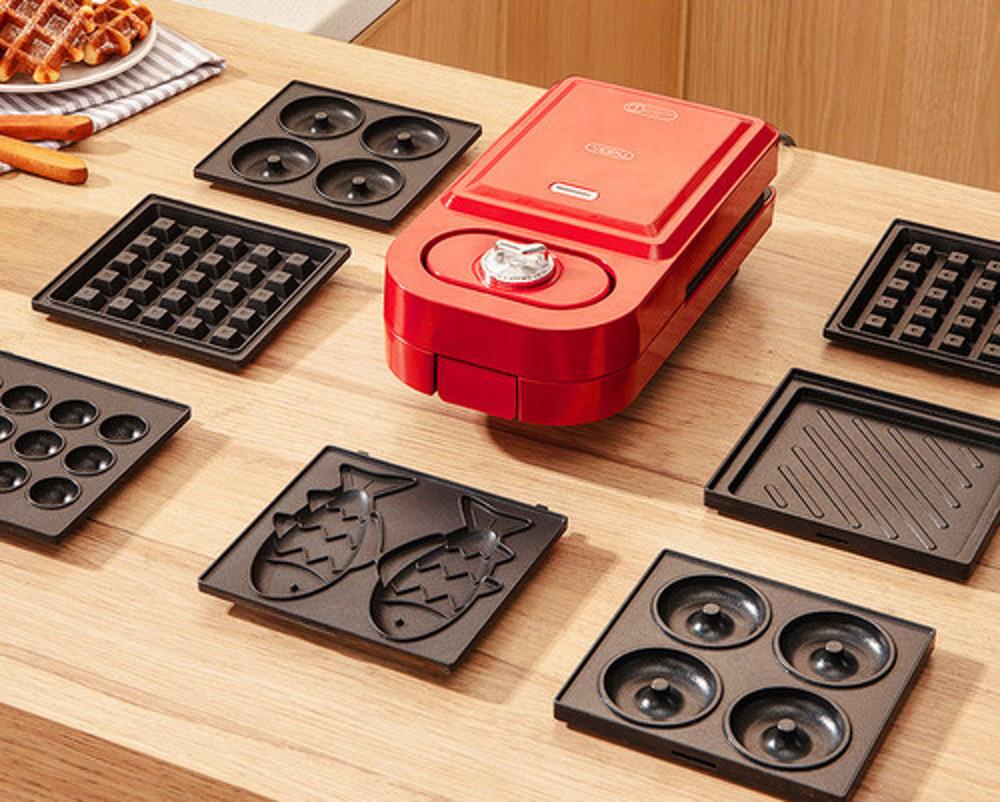 분리형 와플 메이커 가정용 크로플 기계 붕어빵 도넛 타코야끼 샌드위치 플레이트 레트로