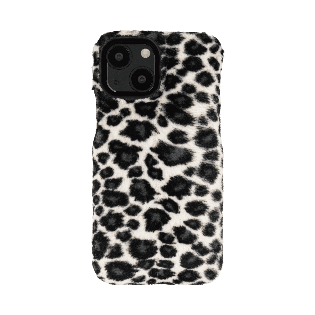 Leopard fur cushion case (white)