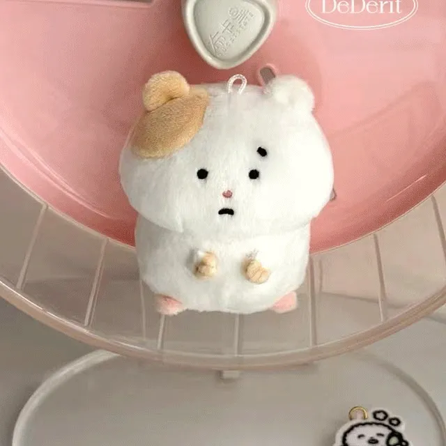 (1+1할인)귀여운 속상한 햄찌 햄스터 쥐 인형 키링 가방 열쇠고리 친구 우정 커플 생일 선물