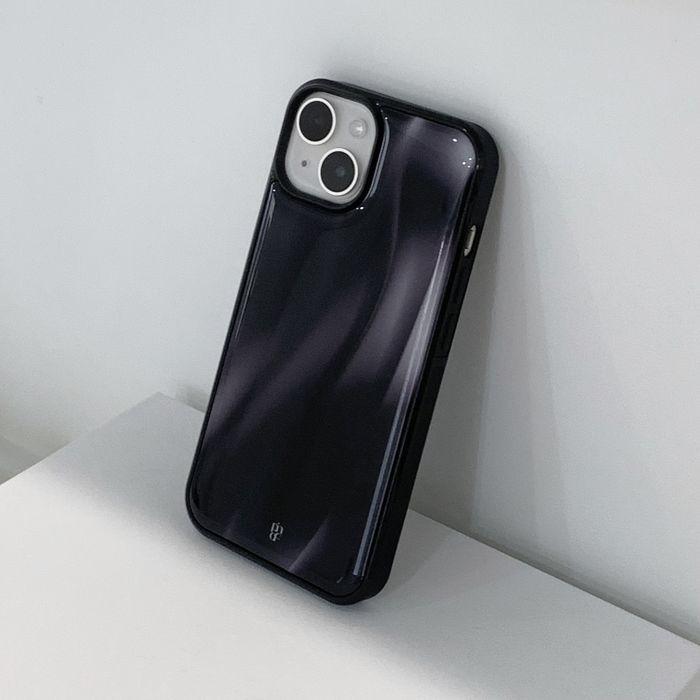 BLACK WAVE PHONE CASE (블랙 웨이브 에폭시 폰케이스)