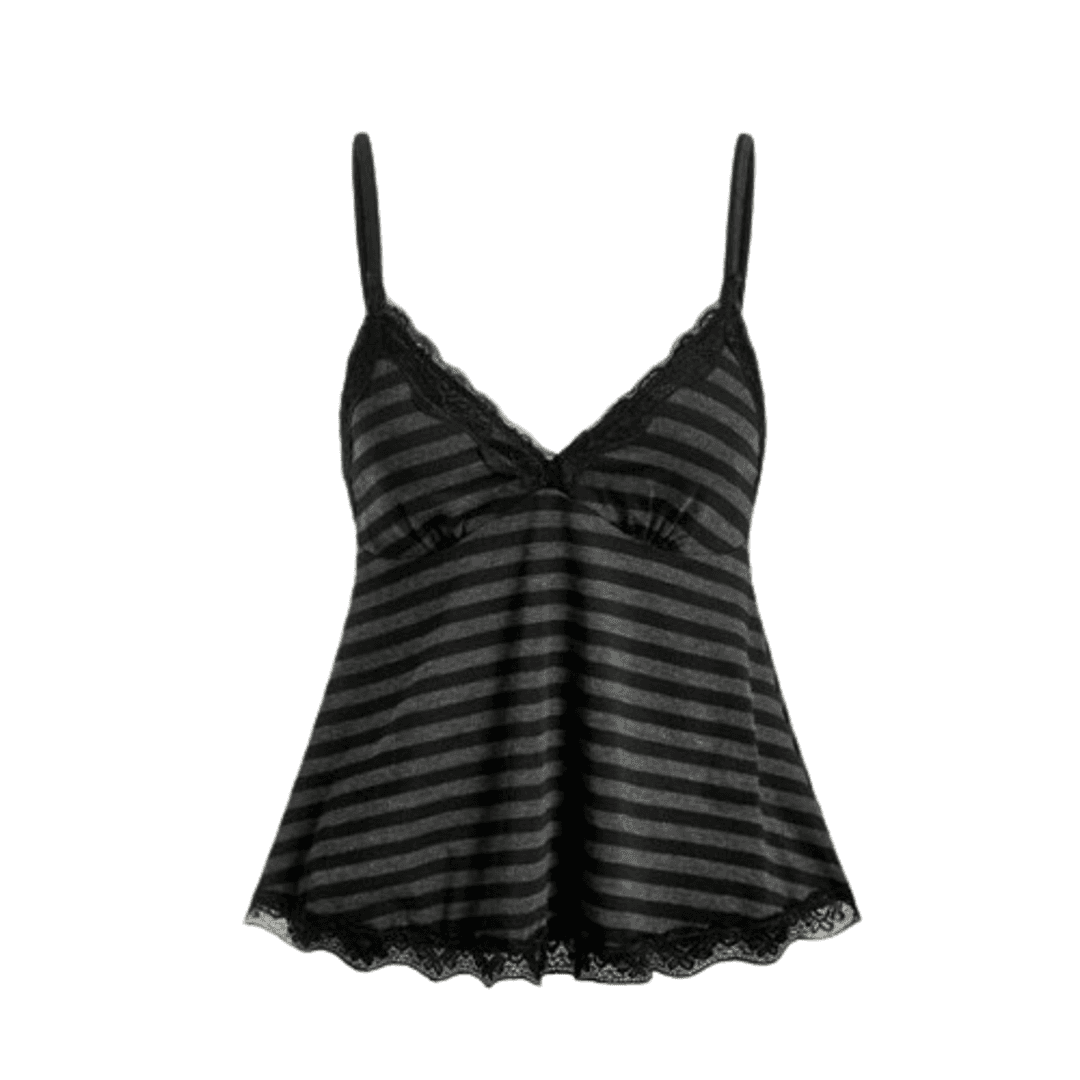 아티즈 stripes lace sleeveless - 줄무늬 레이스 나시탑