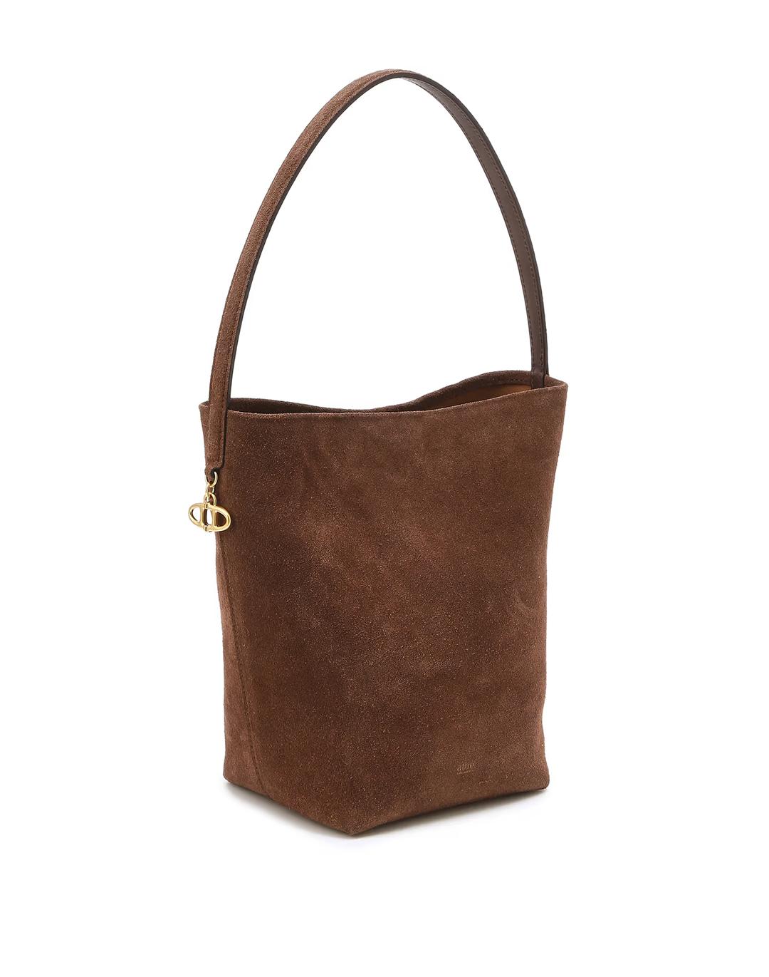 [인기재입고][PANIER] 다크브라운 스웨이드 파니에 버킷백 S