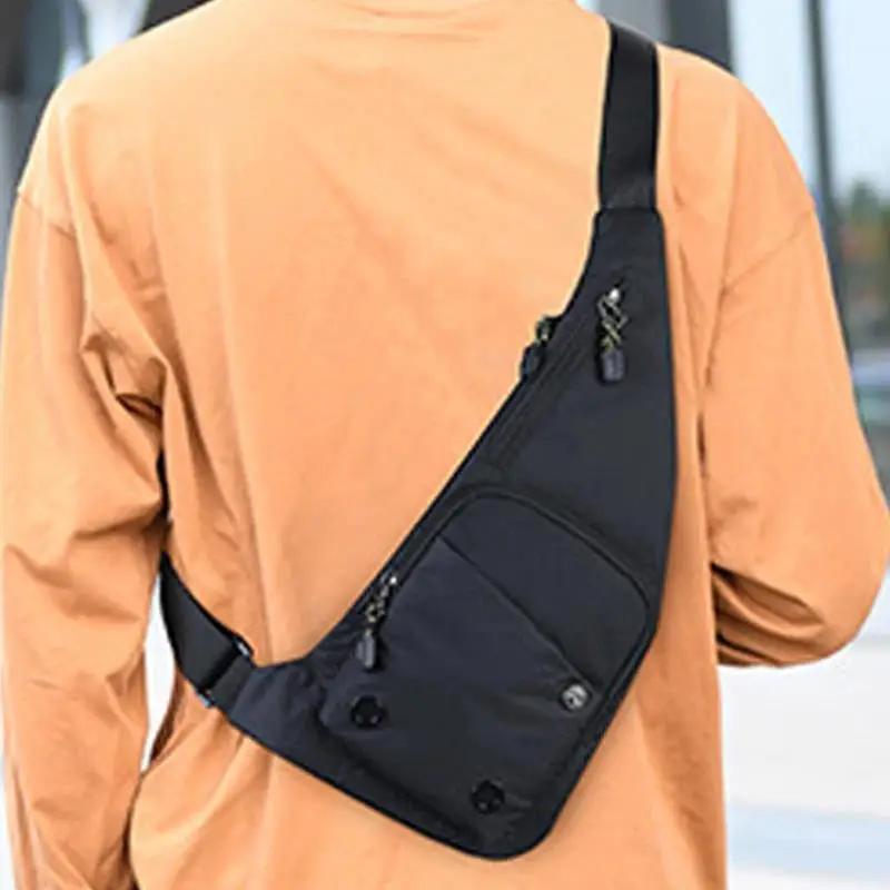남성용 캐주얼 숄더백, 레저 여행 스포츠 야외 팩, 메신저 크로스 바디 슬링 가슴, 남성 여성