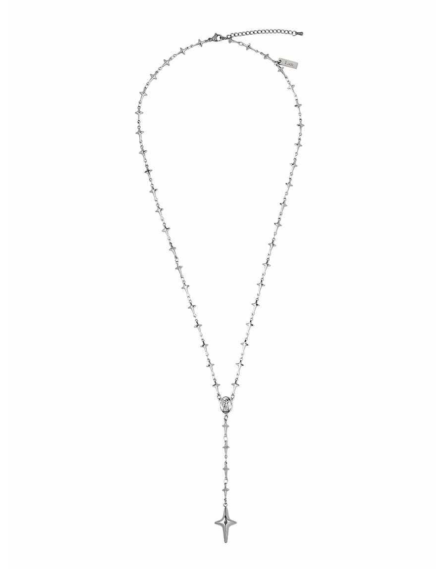 [1167] Star Cross Rosarium Necklace