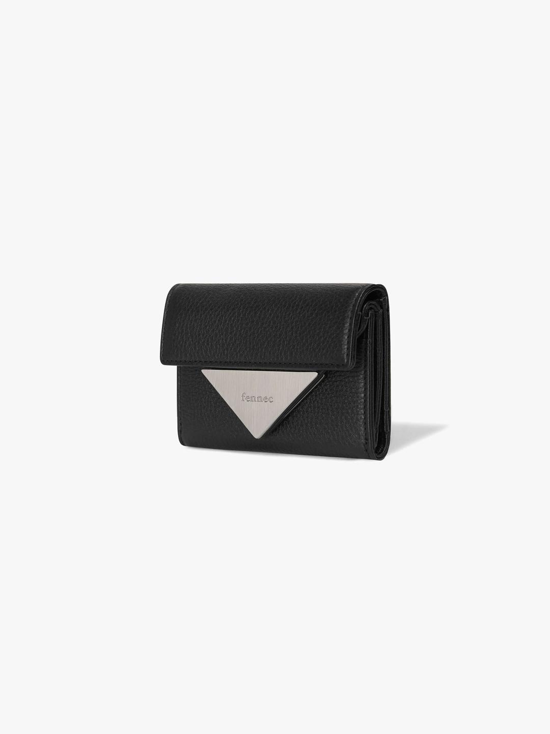TRIANGLE DOCO WALLET - PEBBLE BLACK
