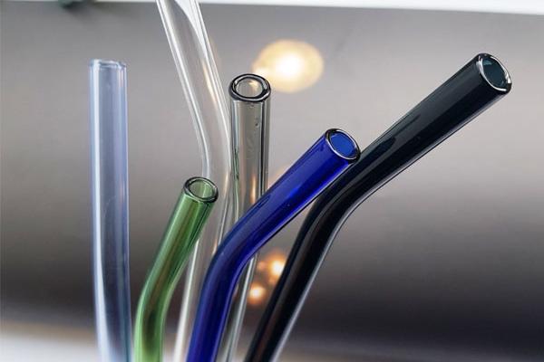 열탕소독가능!위생적 내열유리 빨대 커브형