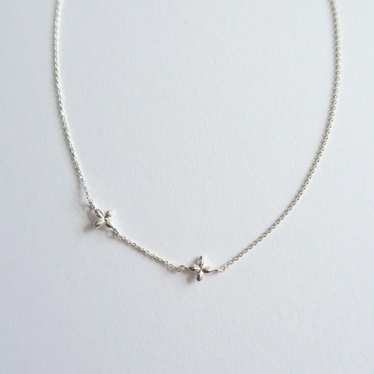 Two cross flower choker [silver/gold]