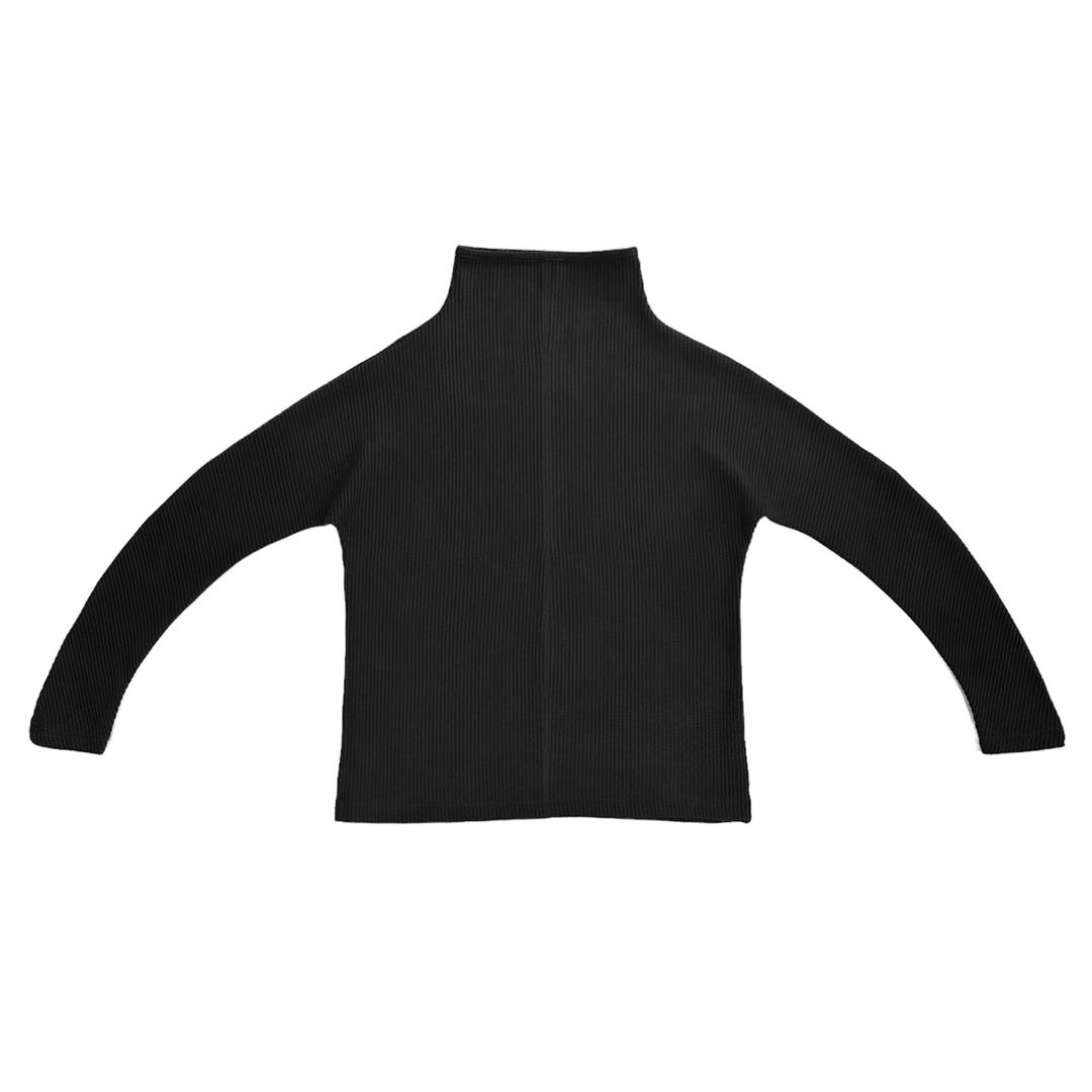 24-001 WAFFLE LONG SLEEVE (BLACK)