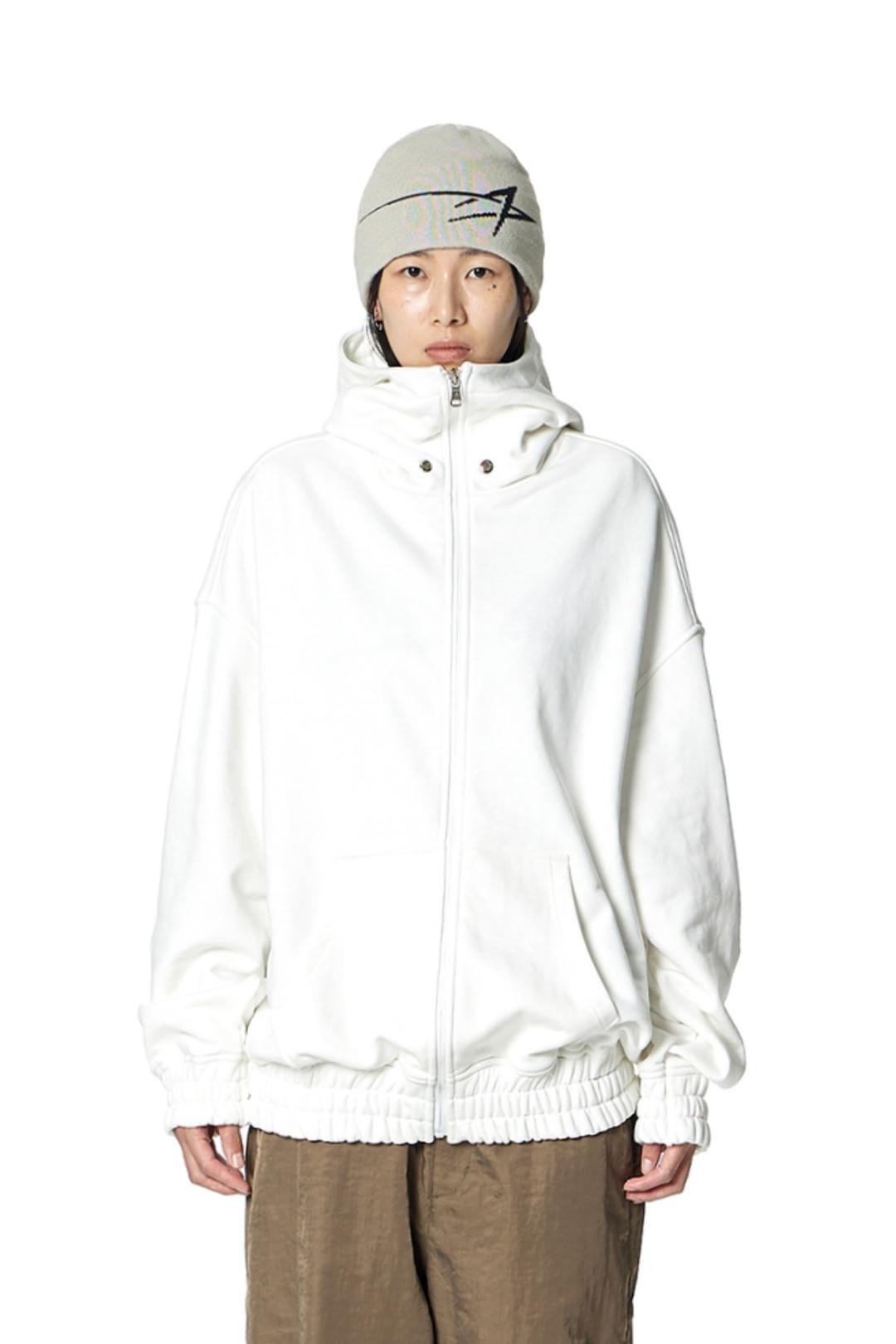 Gear Silhouette Hoodie Zip-up (WHITE)