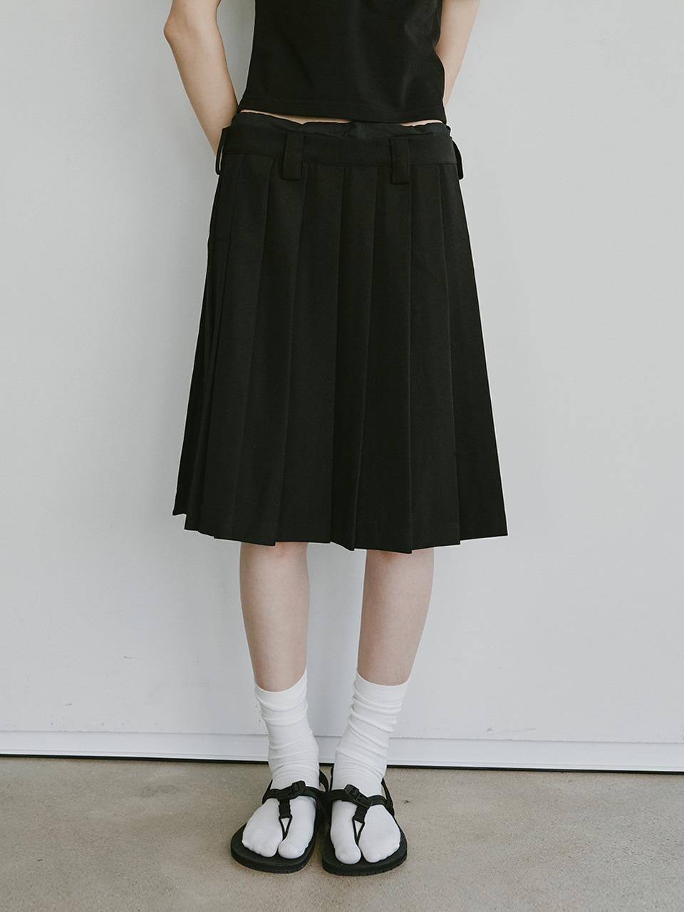 [PLZPROJECT]PLEATED SKIRT, BLACK