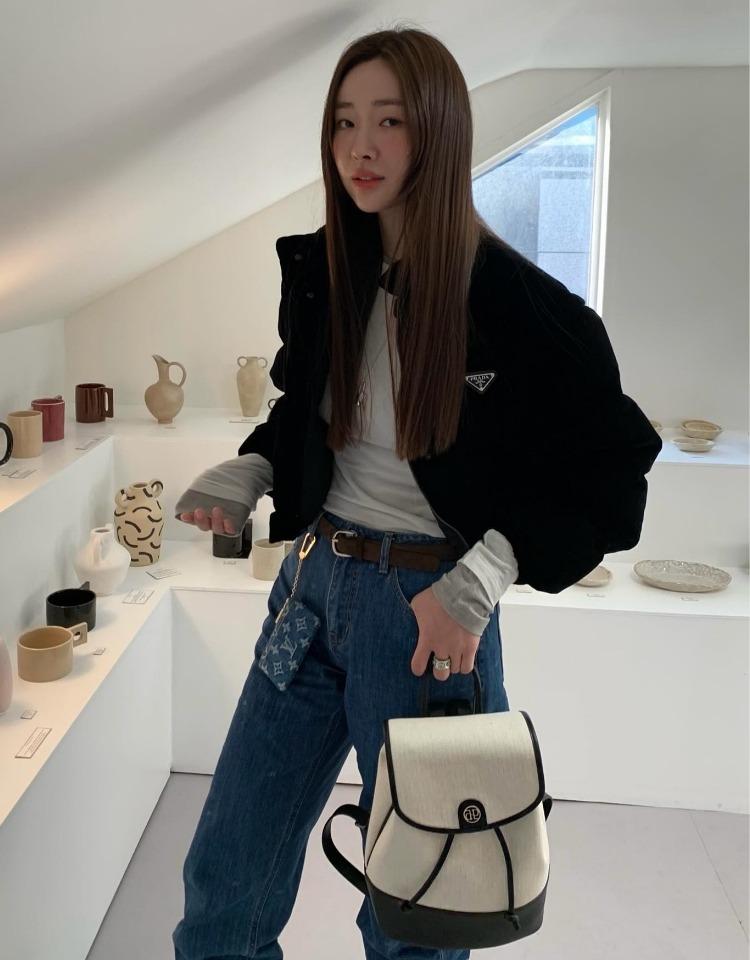 [10% 할인+10% 추가 쿠폰] [차정원 착용]town bag (backpack) - herringbone ivory