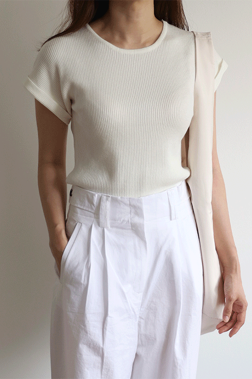 (WS) Basic crop knit / 2 Color