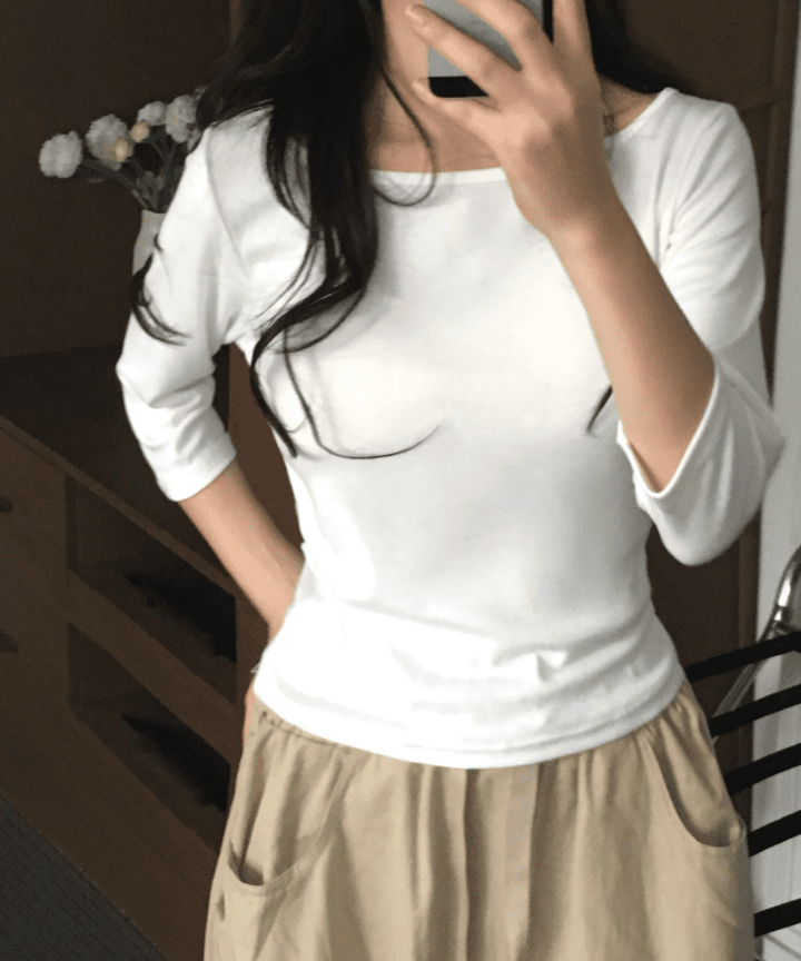 플룻 7부 티셔츠