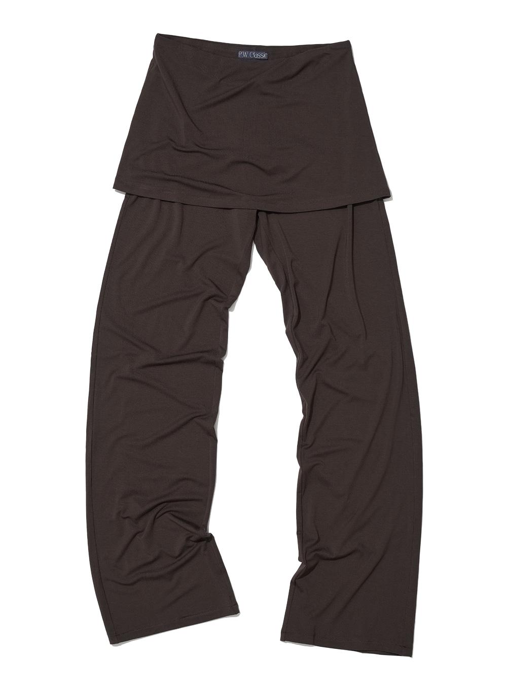 [WOMEN] PWC JERSEY ALL-IN-ONE TROUSERS_DARK BROWN