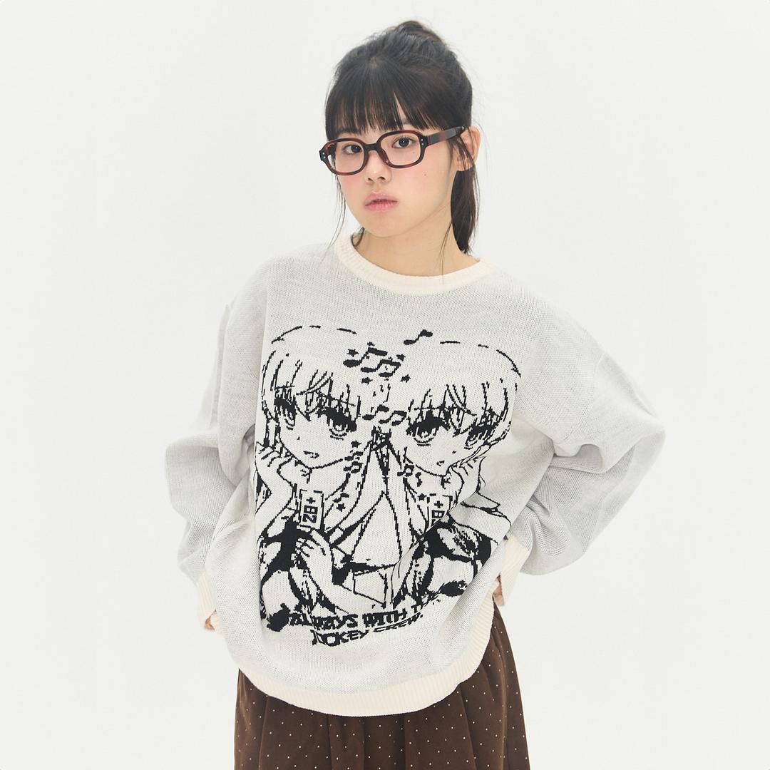 DOKIDOKI KNIT SWEATER [IVORY]