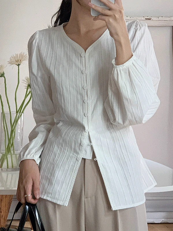 [가을신상🍁하객룩][코코메이드]메리엘 스트랩 블라우스