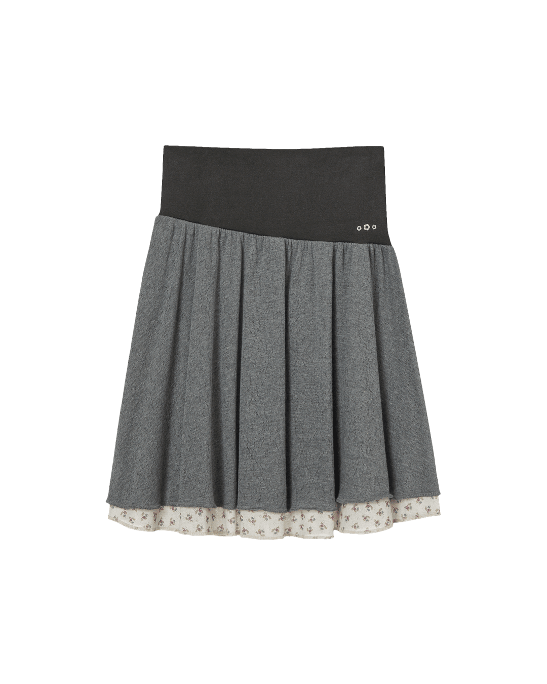 LAYERED SKIRT [CHARCOAL]