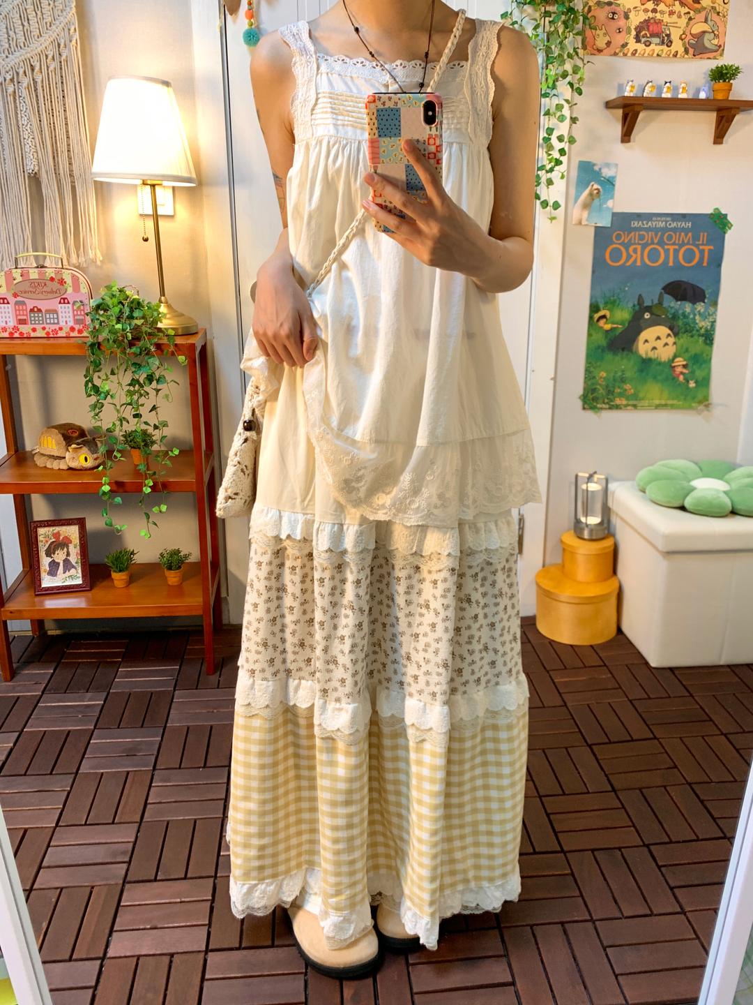 마지 Cheek lace sk