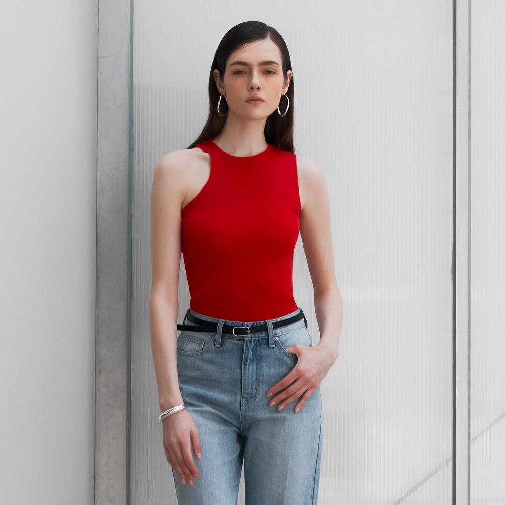 컷아웃 슬림핏 나시_MIWKAE557T