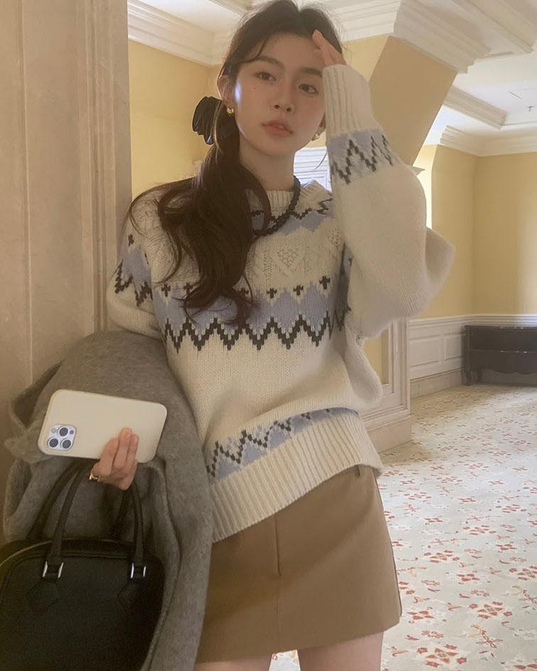 [당일출고][Heeee] 레먼 노르딕 니트 /2Color