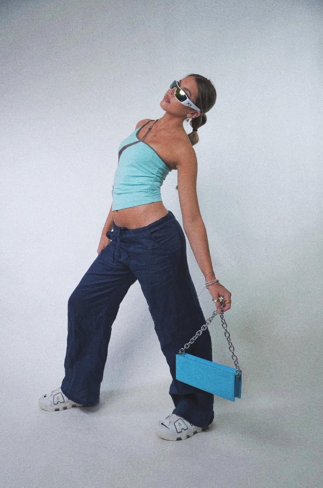 NAVY LINEN TROUSERS — BLINC1000