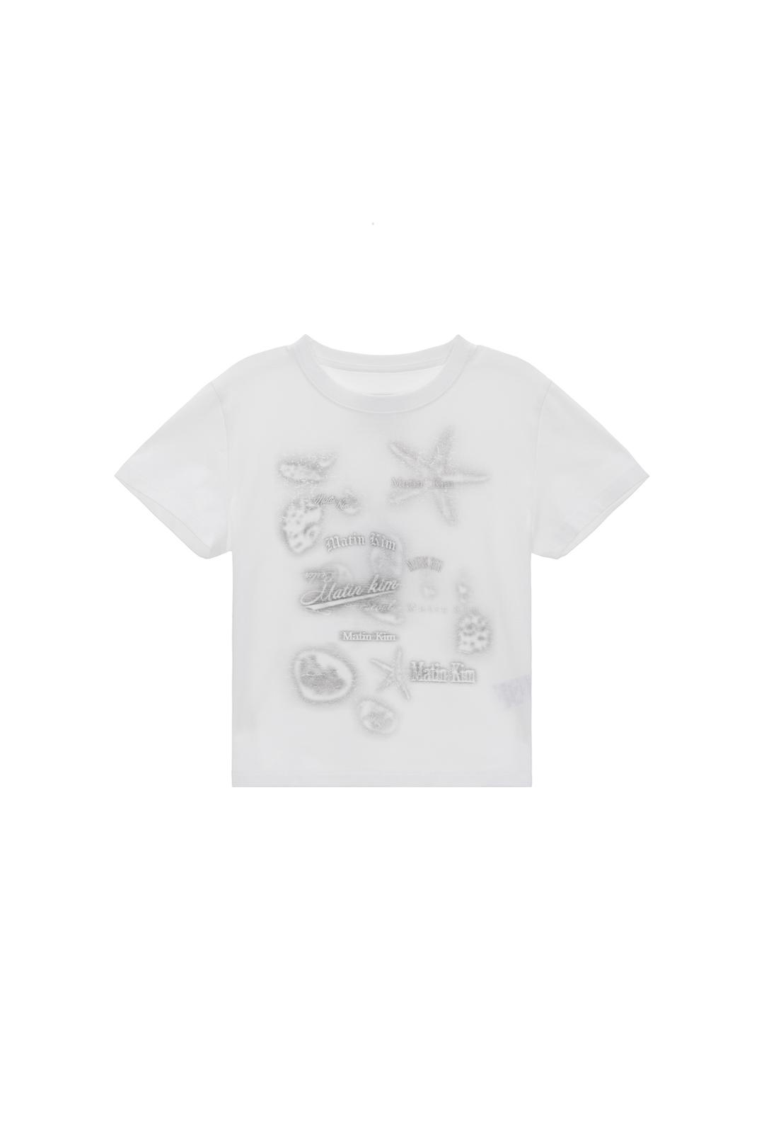 UNDER THE SEA GRAPHIC TOP IN WHITE