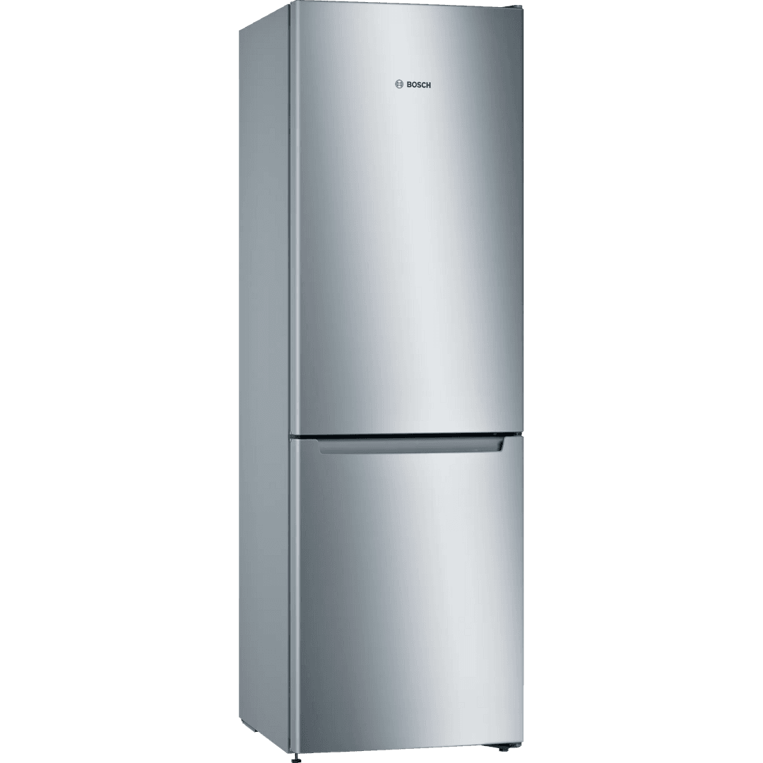 BOSCH Serie 2, Freistehende Kühl-Gefrier-Kombination mit Gefrierbereich unten, 176 x 60 cm, Edelstahl-Optik