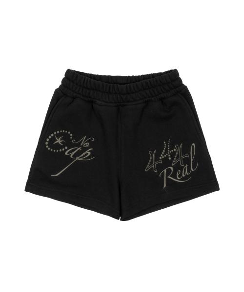 (w) TCM cap short sweat pants (black)
