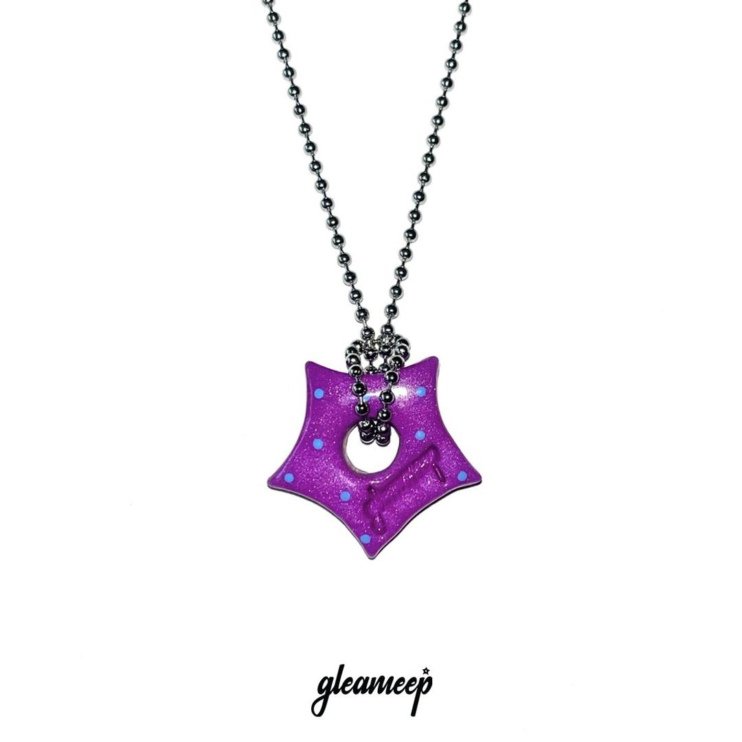 gleaming star dot necklace [purple]