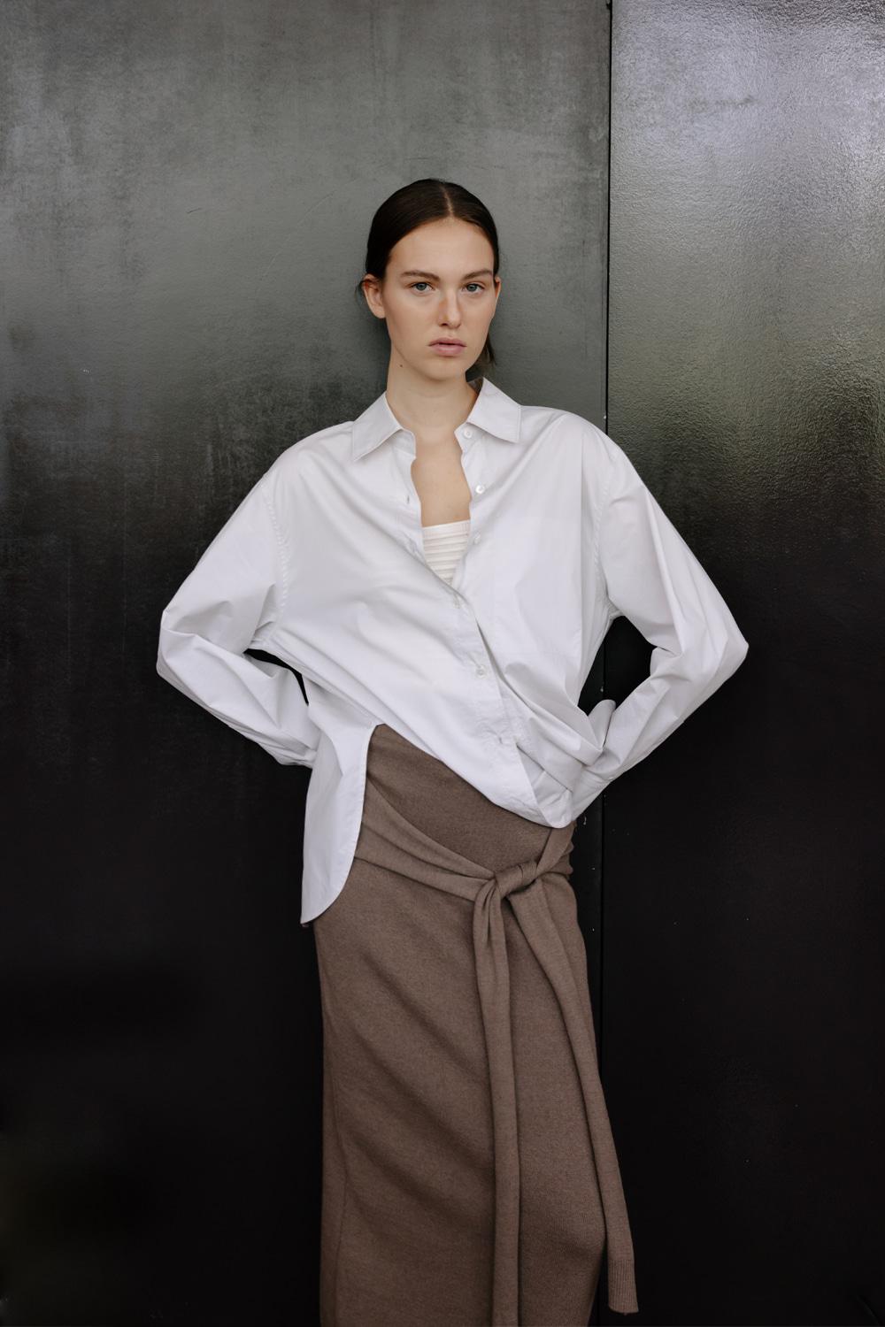 Maxi Wrap Skirt_Brown