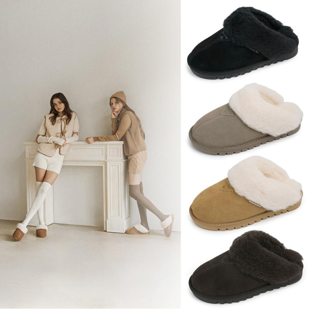 [롯데백화점][정 상가 59,000] ELARA 여성 양털 슬리퍼 털신 털슬리퍼 11종택1 K2906QD-W