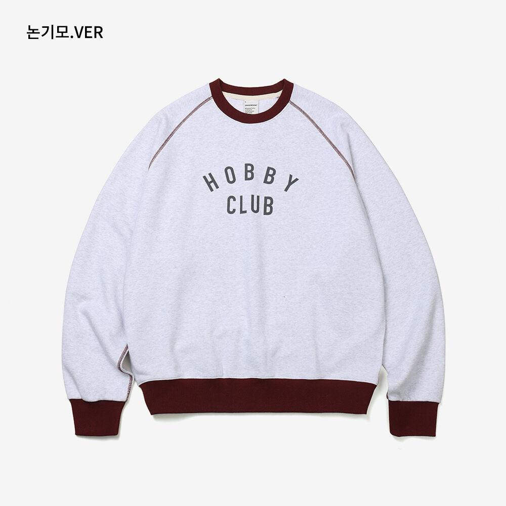 [논기모VER]HOBBYCLUB RAGLAN SWEATSHIRT_BURGUNDY