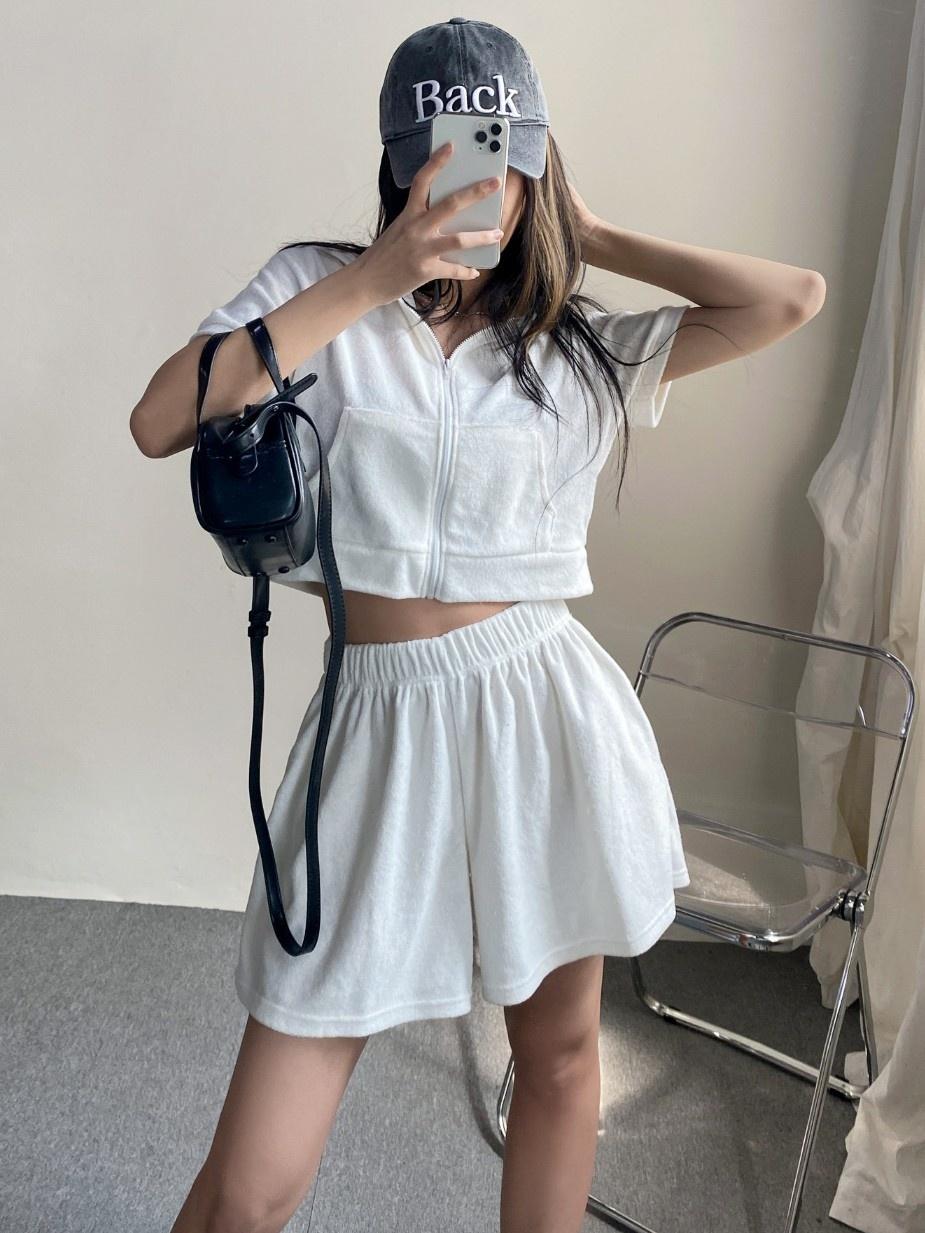 클로드모어 [💥특가SLAE/소장강추/세트가격/반팔후드집업+반바지set/테리소재/휴가필수템!!] 테리 후드집업 반바지 세트 4color