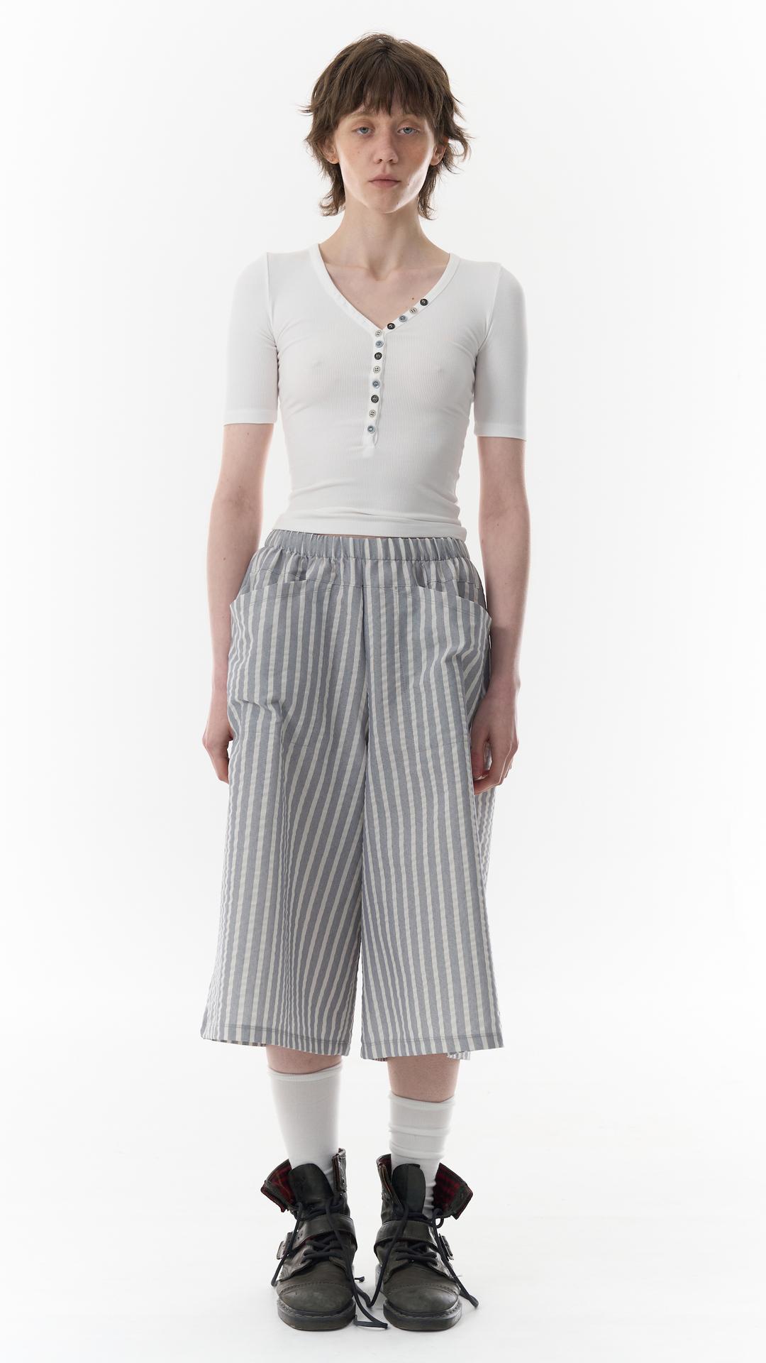 STRIPE WIDE PANTS_BLUE