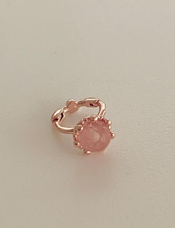 실버925 칼세도니 원석 스몰 원터치 귀걸이 낱개1